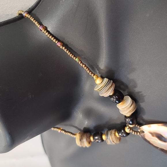 🌼🌼Tortoise Shell Earrings & Necklace Set - Picture 7 of 8